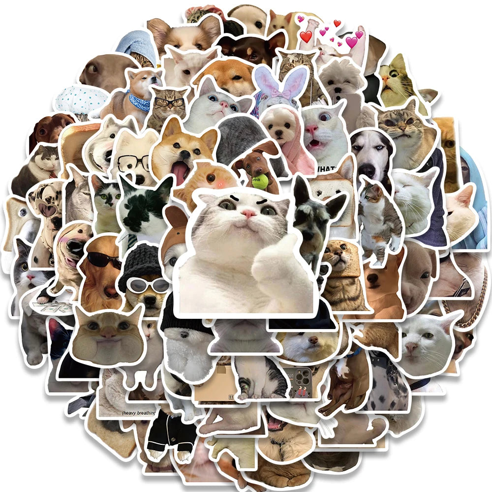 Kawaii Cat & Dog Stickers Set for Fun DIY Projects