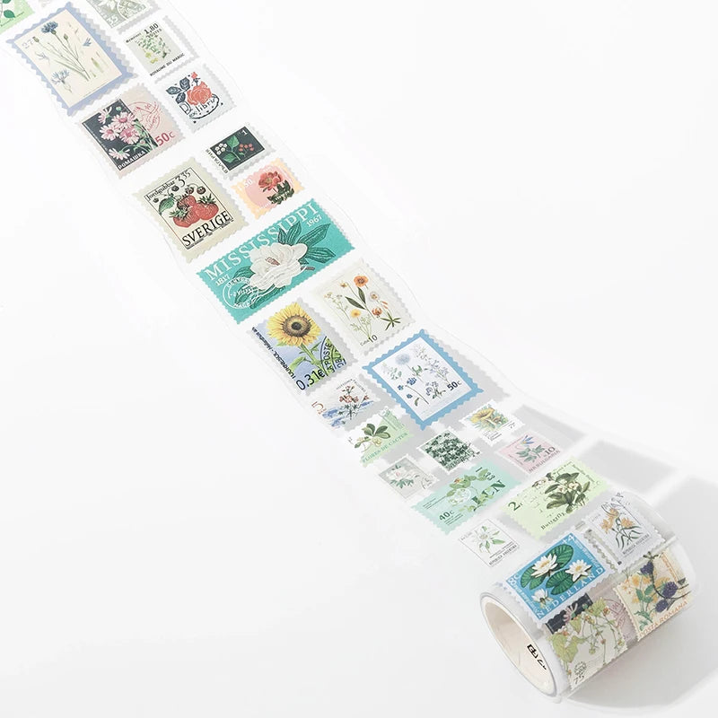 55mm x 2m Vintage Stamp Tape for DIY Crafts and Scrapbooking