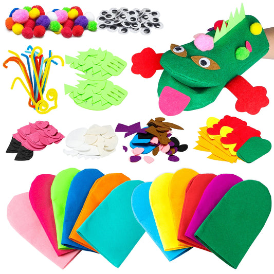 12pcs Hand Puppet Kit – DIY Craft for Kids’ Creativity