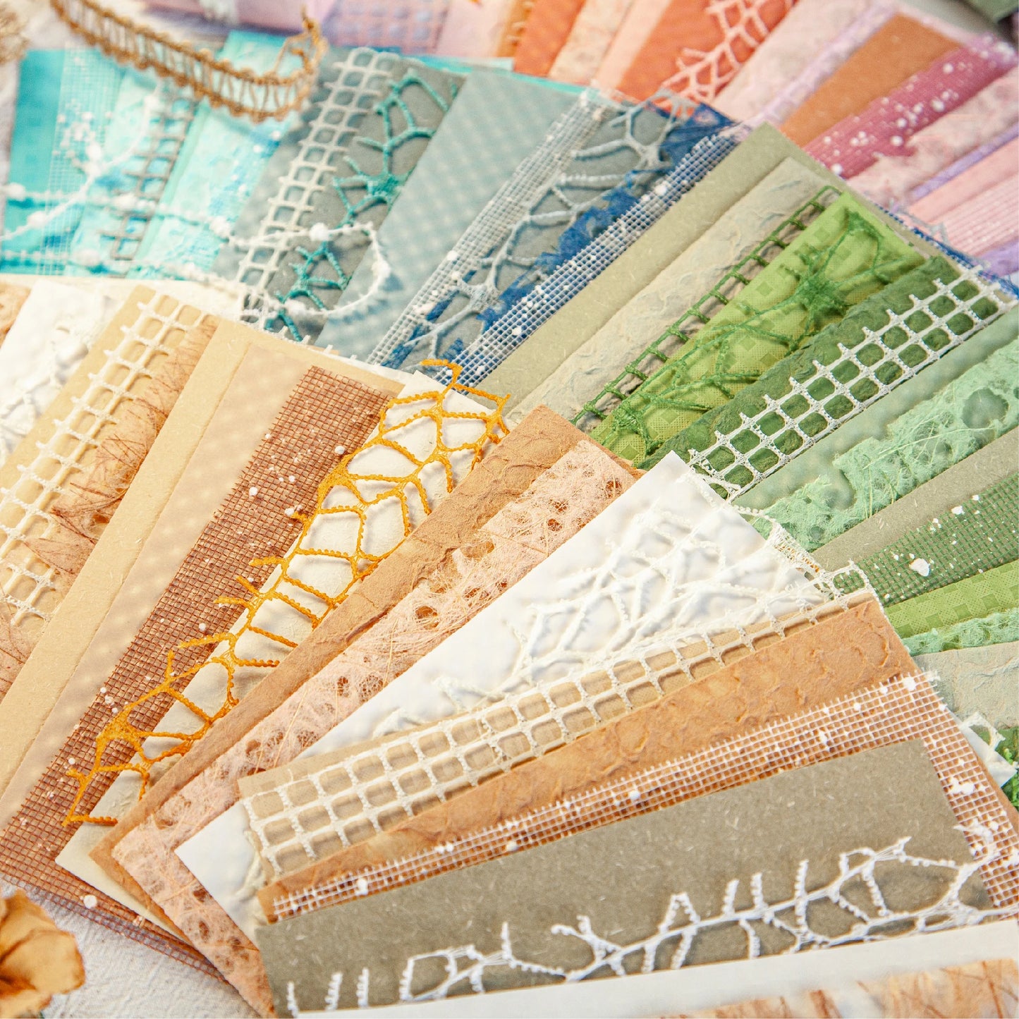 16-Piece Vintage Lace Paper Set for Scrapbooking and Journaling