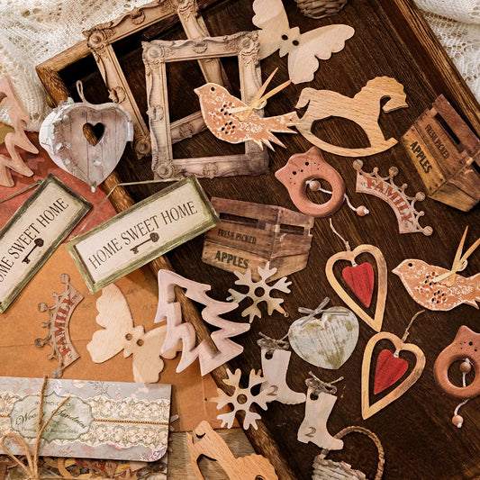 30-Piece Floating Kawaii Baroque Stickers for Scrapbooking & DIY Crafts