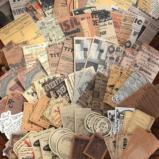 100 Sheets Vintage-Inspired Creative Scrapbook Paper for DIY Projects