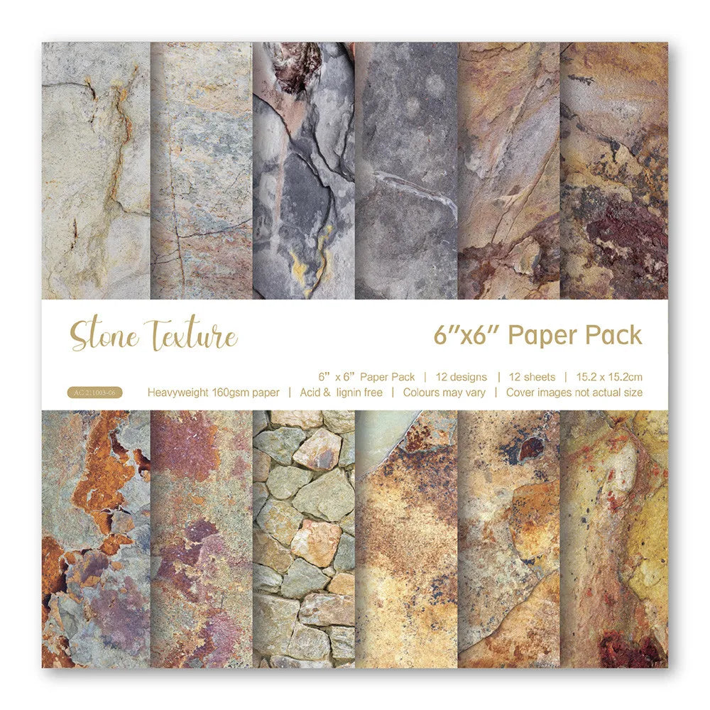 12-Sheet Vintage Flower Paper Pad for Scrapbooking & DIY Crafts