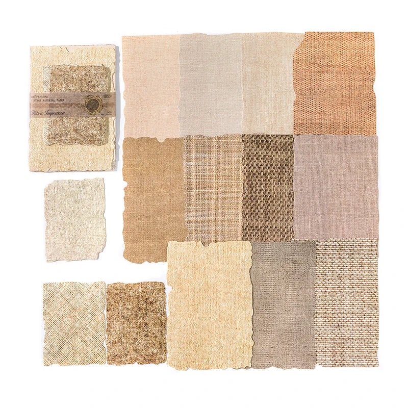 28-Piece Vintage Relief Texture Paper Set for Scrapbooking and Crafts