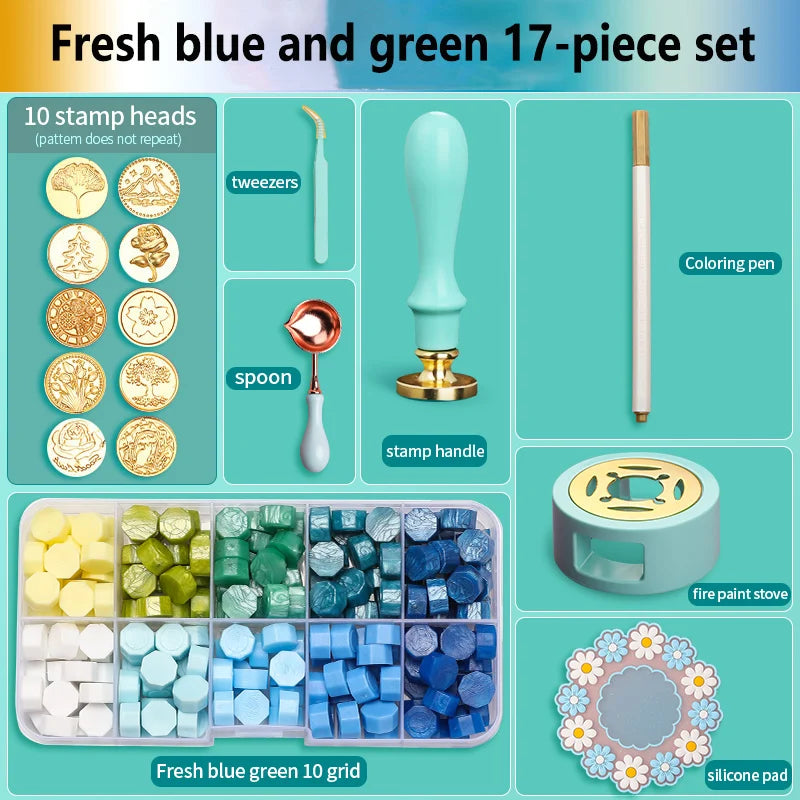 Elegant Wax Seal Stamp Kit for Invitations, Weddings, Crafts, Christmas