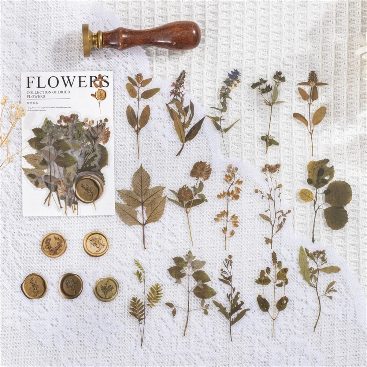 40-Piece Floral Sticker Kit for Scrapbooking and DIY Crafts