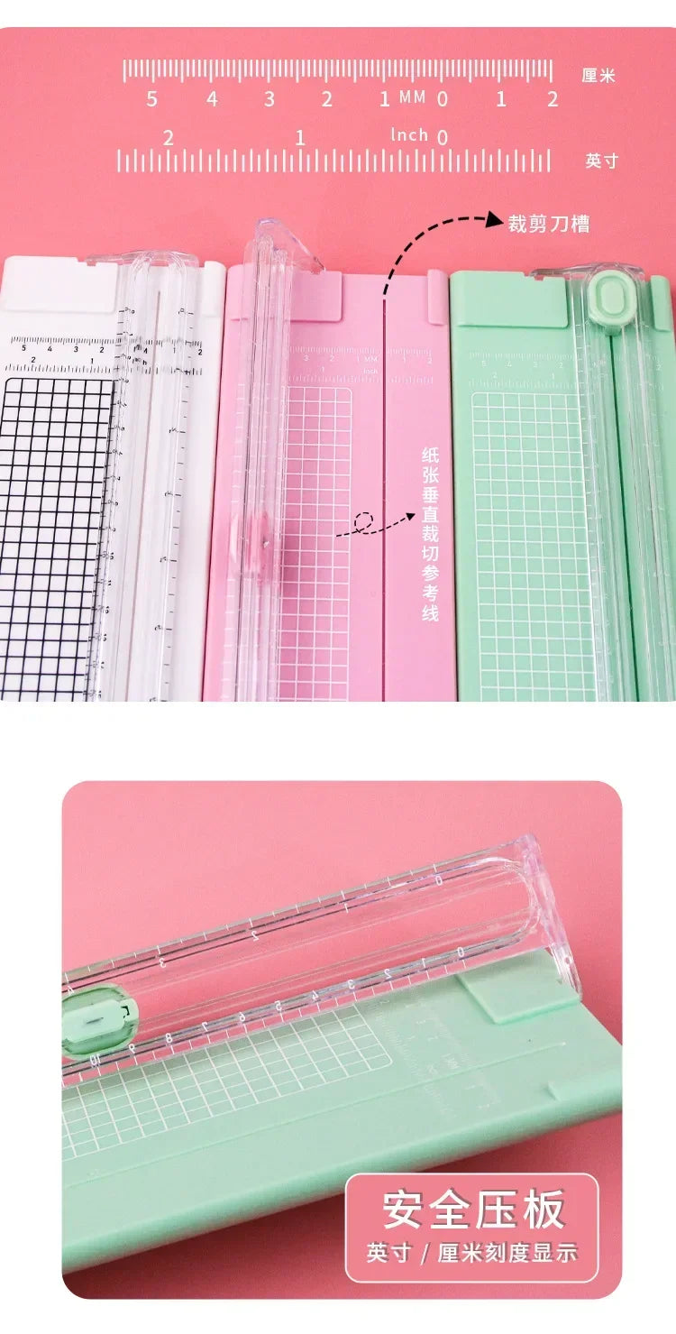 Dual-Action A4 Paper Cutter with Precision Blade & Ruler