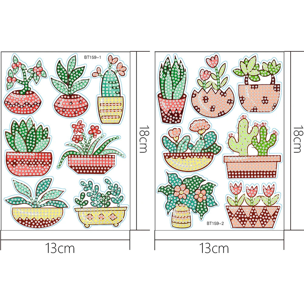 2 Sheets Self-Adhesive Rhinestone Stickers for DIY Crafts and Projects