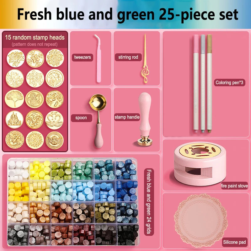 Elegant Wax Seal Stamp Kit for Invitations, Weddings, Crafts, Christmas