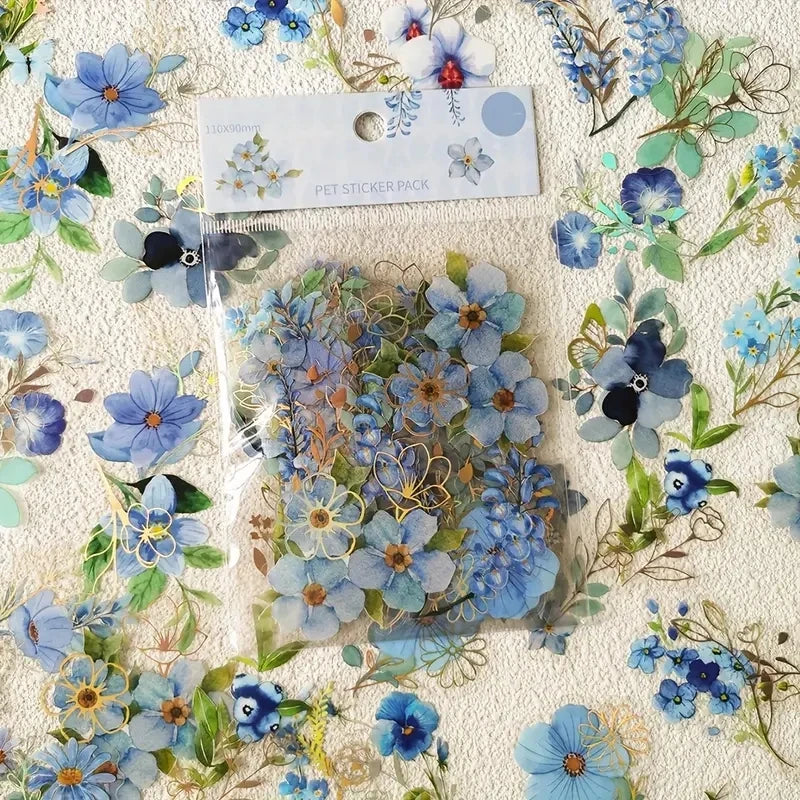 40-Piece Roaming Dreams Vintage Flower & Plant Sticker Set