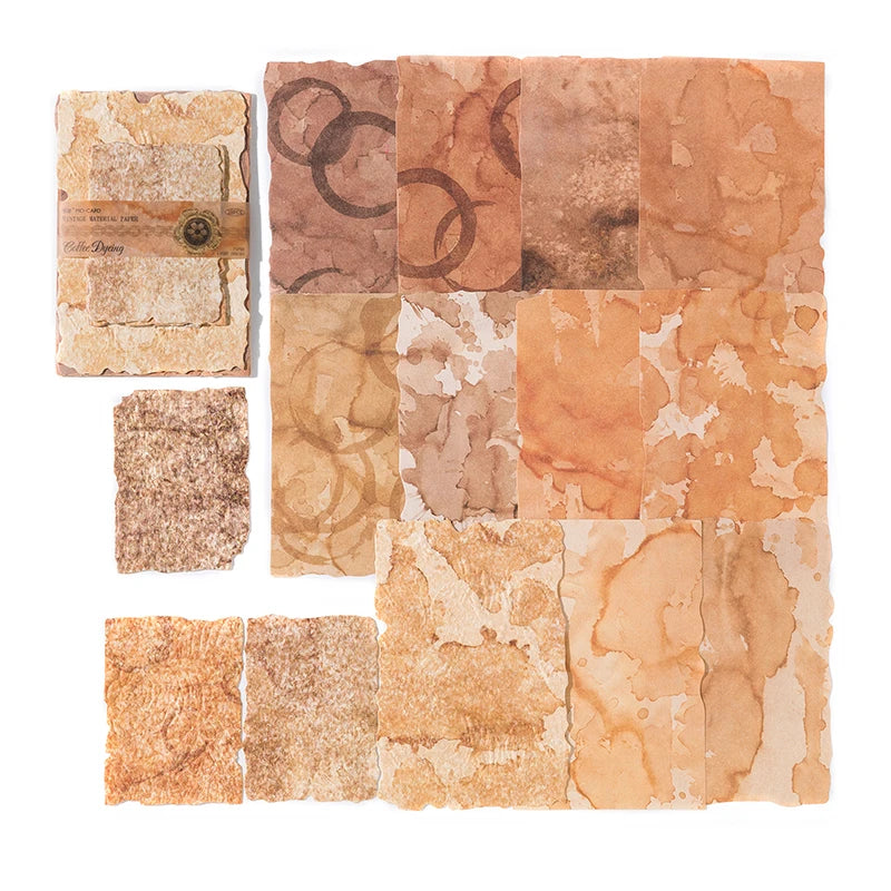 28-Piece Vintage Relief Texture Paper Set for Scrapbooking and Crafts