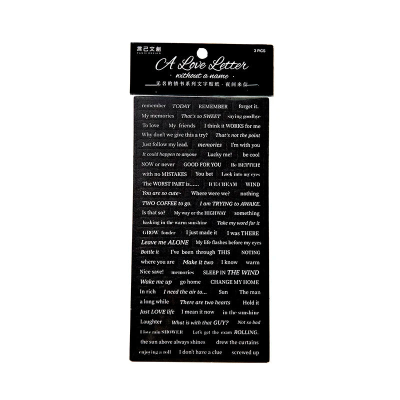 3-Piece Alphabet Sticker Set for Scrapbooking, Journaling, and DIY Crafts