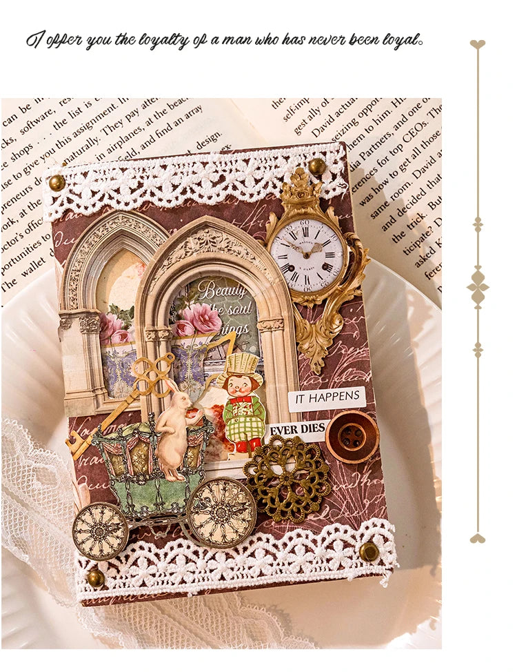 30-Piece Floating Kawaii Baroque Stickers for Scrapbooking & DIY Crafts