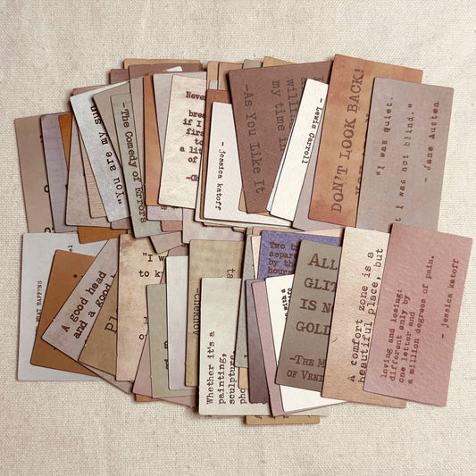 60 Vintage Typewriter Font Quote Stickers for Scrapbooking & DIY