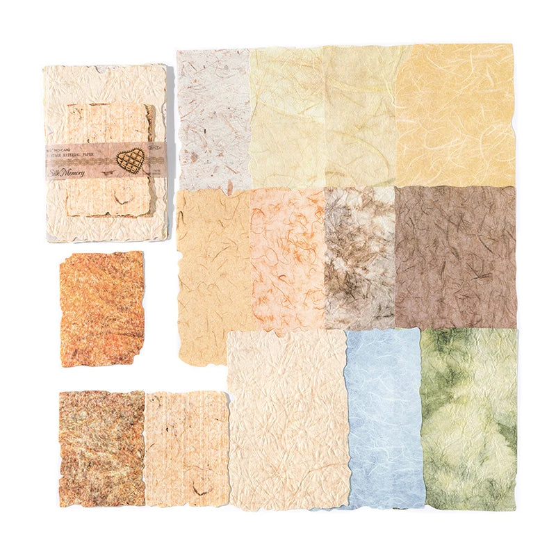 28-Piece Vintage Relief Texture Paper Set for Scrapbooking and Crafts