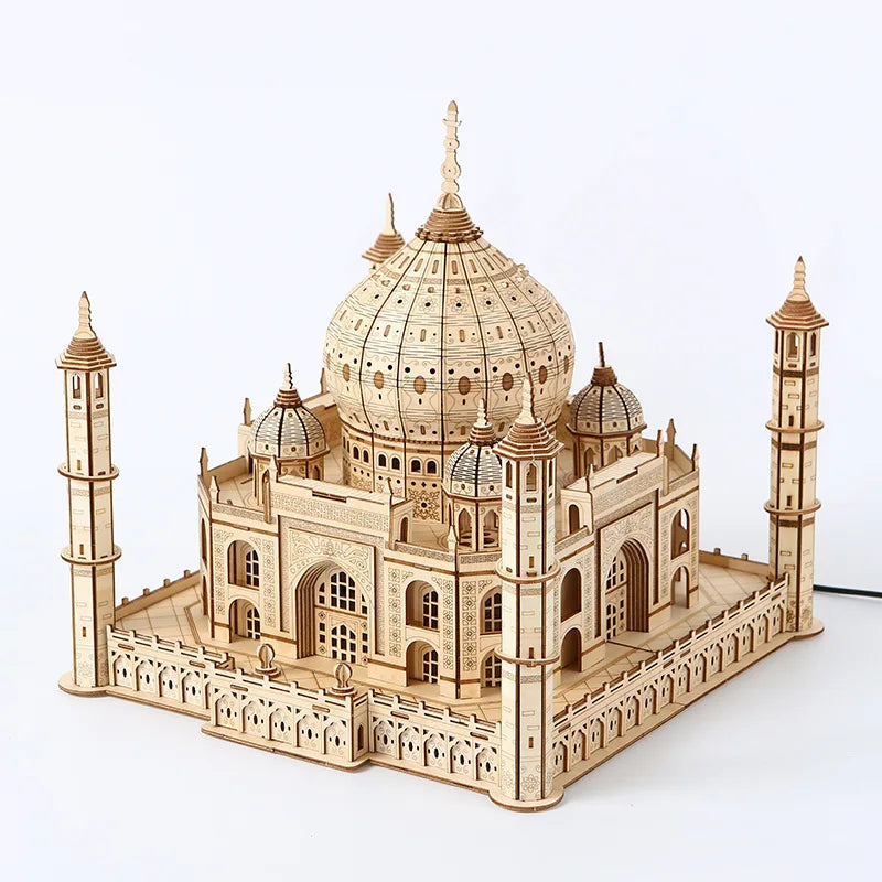 3D Wooden Puzzle - Royal Castle, Taj Mahal, LED Lights