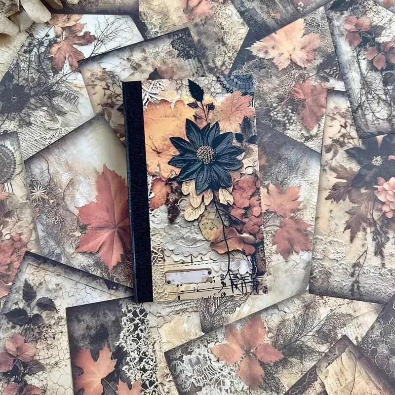 40-Piece Vintage Material Paper Set for Scrapbooking and Crafts