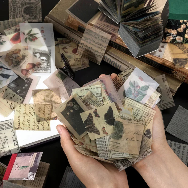 366-Piece Vintage Scrapbook Paper & Deco Stickers for Crafting