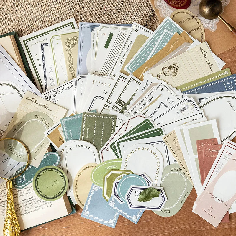 100-Piece Vintage Ivory White Note Paper Set for Creative Crafts