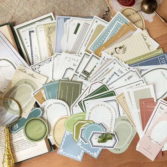 100-Piece Vintage Ivory White Note Paper Set for Creative Crafts