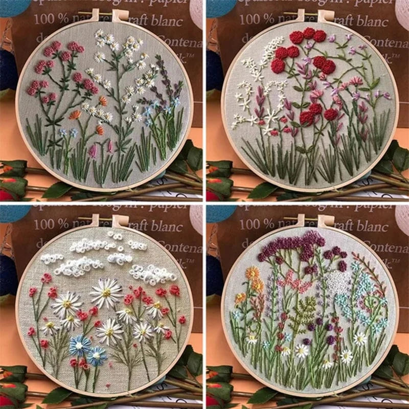 Beginner’s Floral Embroidery Kit – Complete, Easy-to-Follow DIY Project