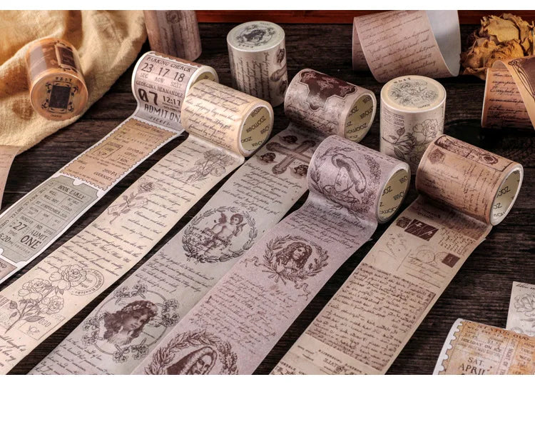 3m x 50mm Euro-American Vintage Washi Tape for Scrapbooking