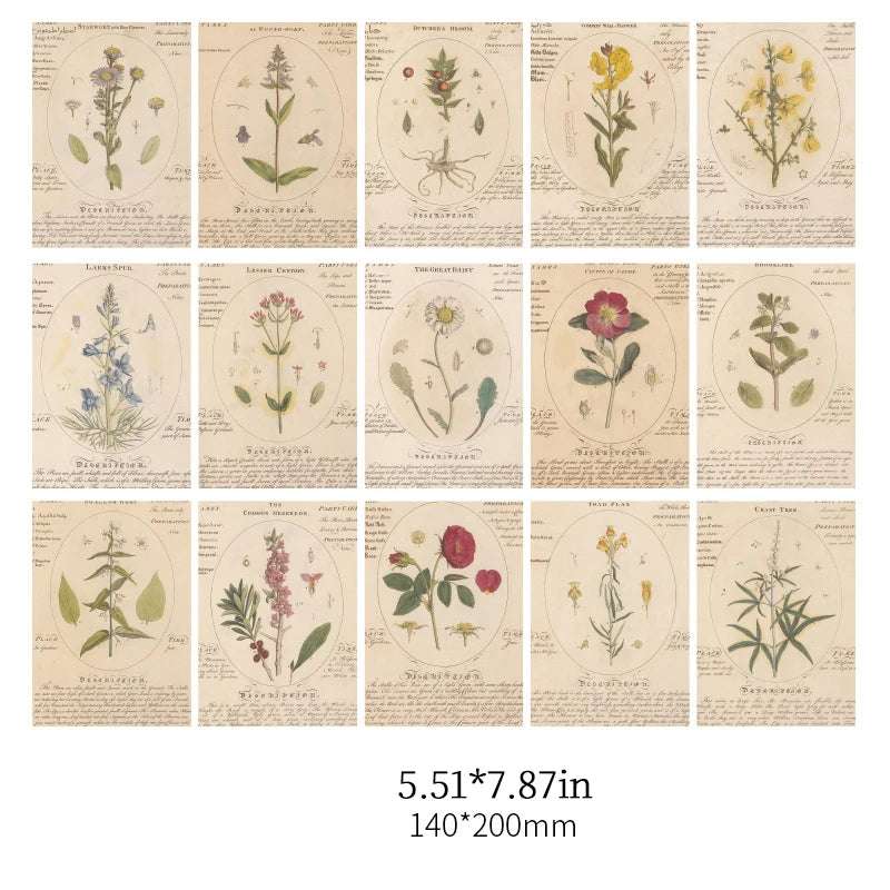 30-Piece Vintage Large Paper Set for Scrapbooking & DIY Projects