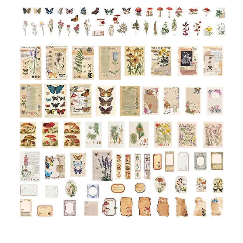 200-Piece Vintage Clip & Paste Memo Pad for Creative Crafts
