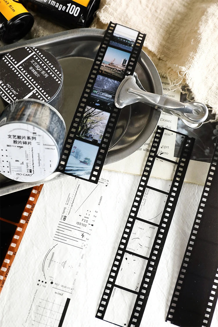 Retro Film-Themed PET Tape for Scrapbooking, Journaling, and Crafts