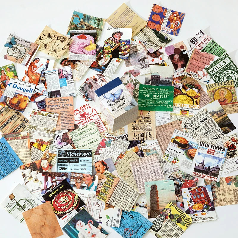 400-Piece Vintage Craft Paper Set for Scrapbooking & DIY Projects