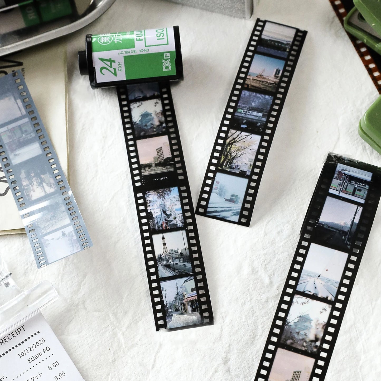 Retro Film-Themed PET Tape for Scrapbooking, Journaling, and Crafts