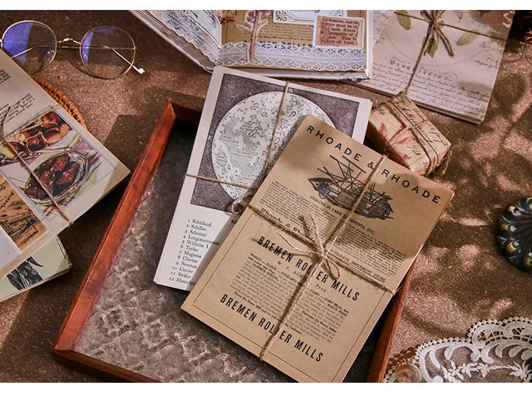 30-Piece Vintage Large Paper Set for Scrapbooking & DIY Projects