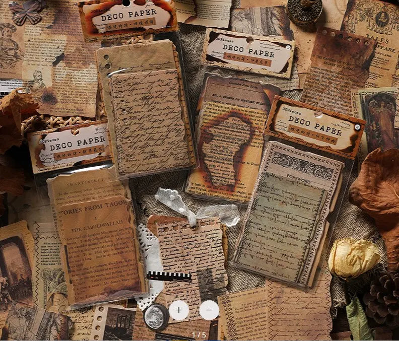 Vintage Literature & Art Scrapbook Paper for Journaling & DIY Crafts