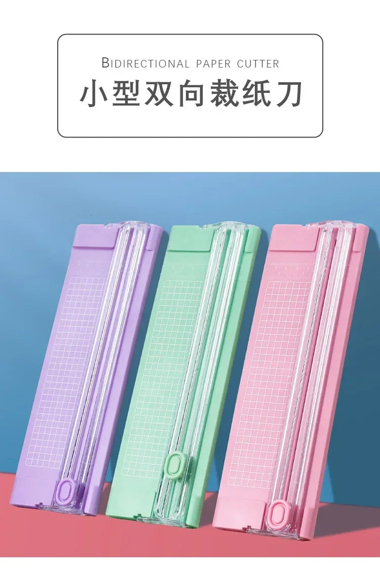 Dual-Action A4 Paper Cutter with Precision Blade & Ruler