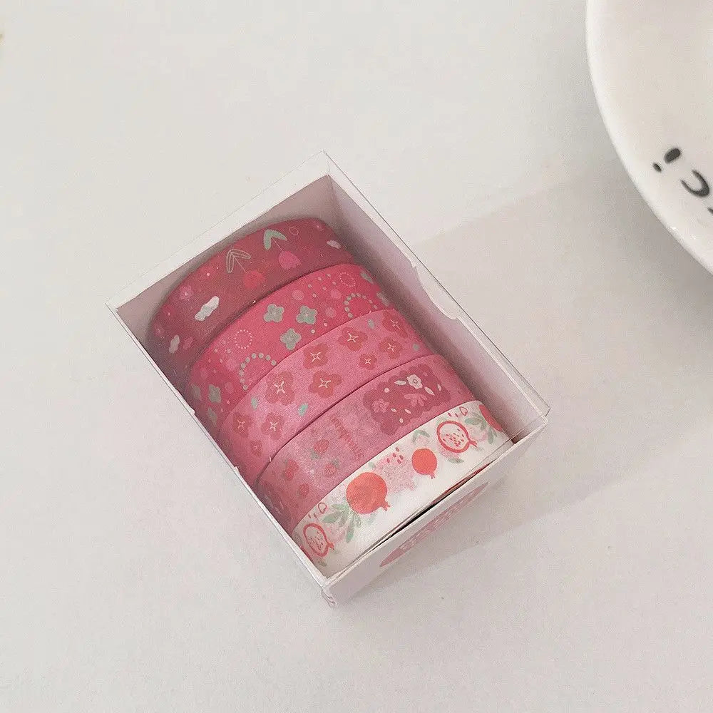 5-Piece Multicolor Washi Tape Set for Scrapbooking, Journaling, Crafts