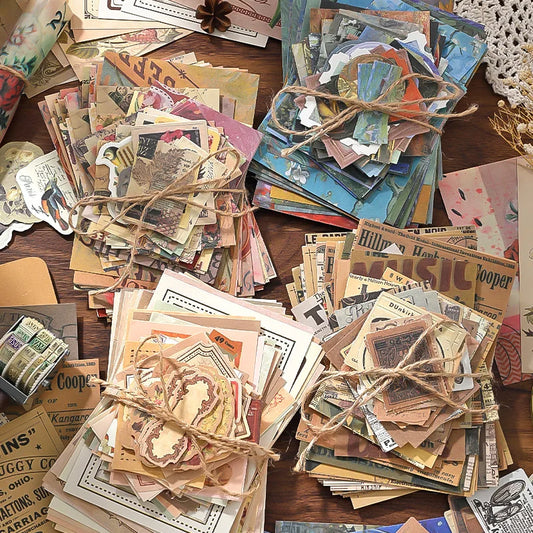 100 Sheets Vintage-Inspired Creative Scrapbook Paper for DIY Projects
