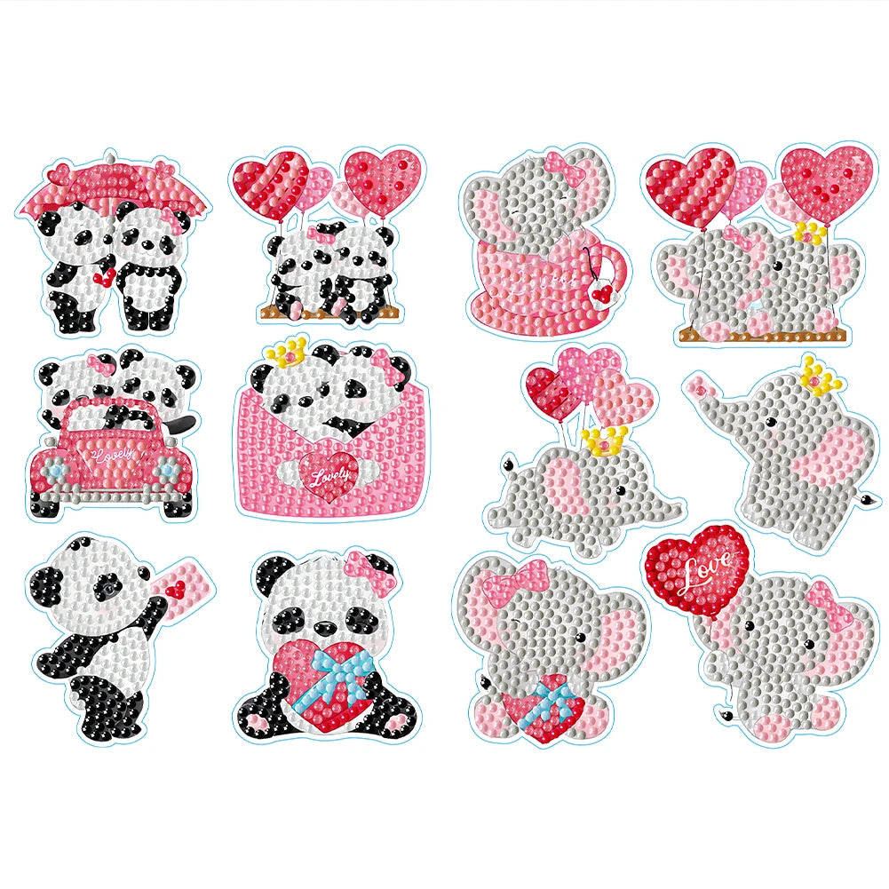 2 Sheets Self-Adhesive Rhinestone Stickers for DIY Crafts and Projects