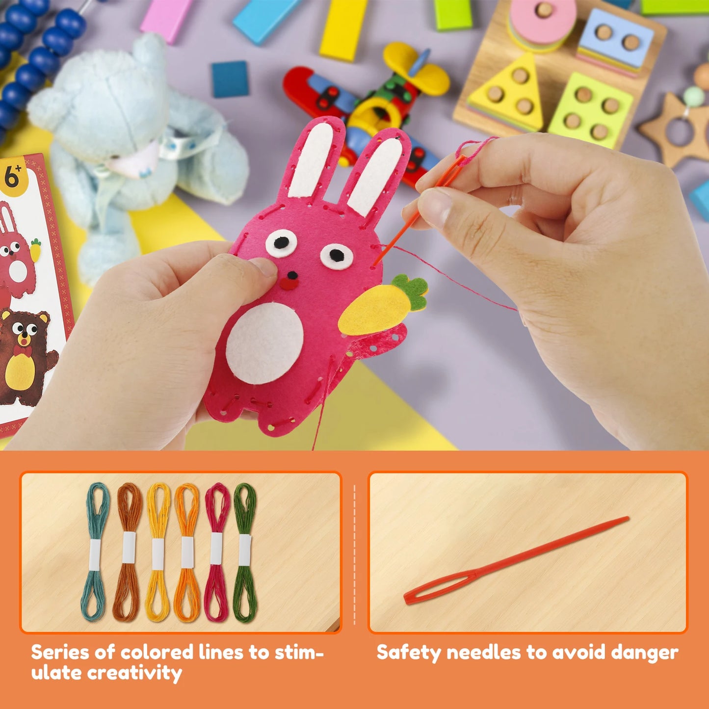 Sewing Kit for Kids – Cute Animal Patterns, Creative Crafting