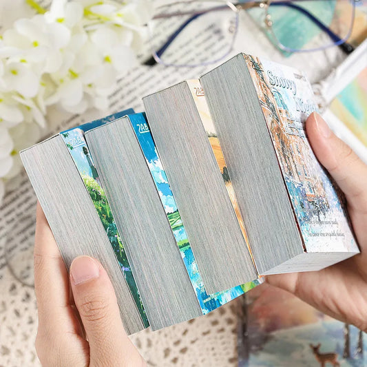200-Sheet Scrapbook Paper Set with Scenic Landscape Designs for Crafting
