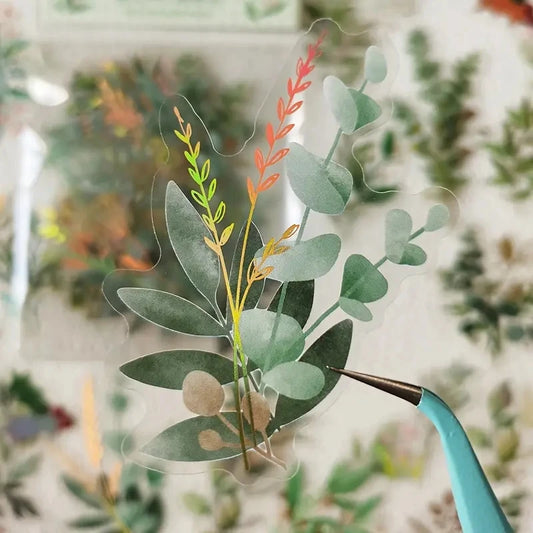 40-Piece Roaming Dreams Vintage Flower & Plant Sticker Set