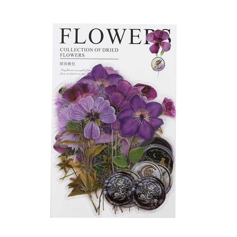 40-Piece Floral Sticker Kit for Scrapbooking and DIY Crafts