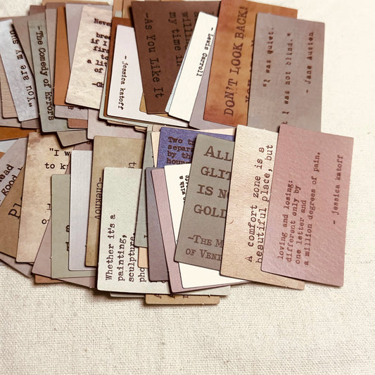 60 Vintage Typewriter Font Quote Stickers for Scrapbooking & DIY