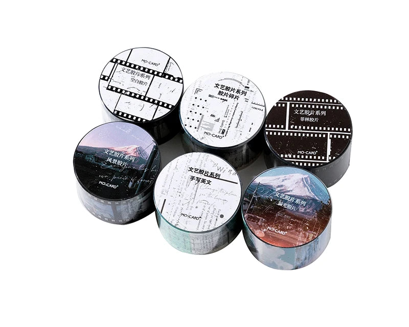 Retro Film-Themed PET Tape for Scrapbooking, Journaling, and Crafts