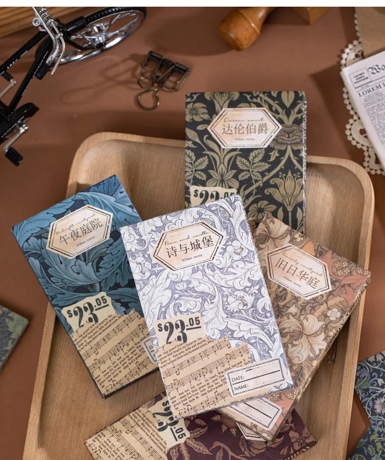60-Piece Vintage Literature & Art Hand Tent Paper Set