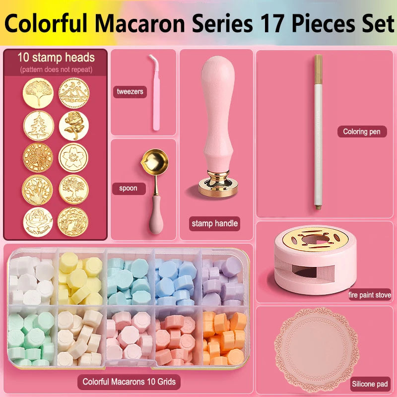 Elegant Wax Seal Stamp Kit for Invitations, Weddings, Crafts, Christmas