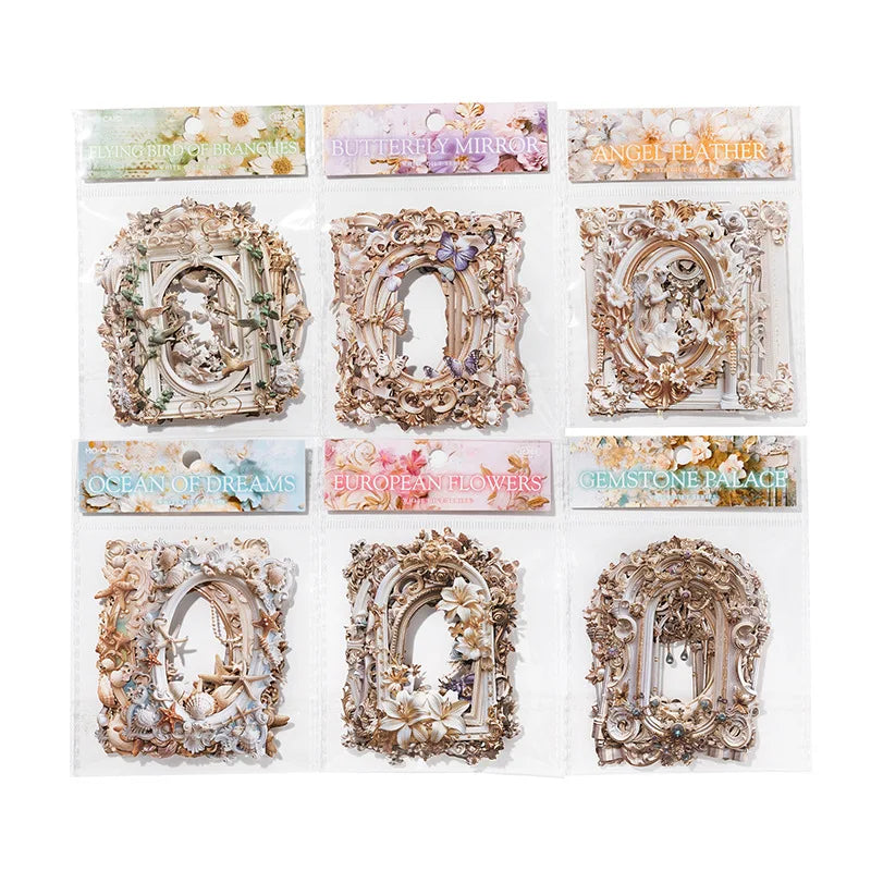 10-Piece 3D Hollow Frame Paper Set for Creative Crafts