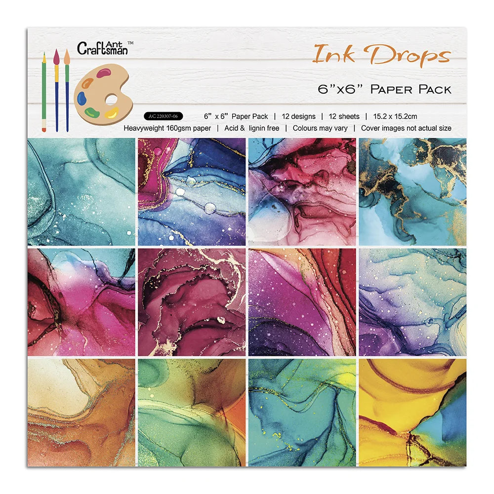 12-Sheet Vintage Flower Paper Pad for Scrapbooking & DIY Crafts