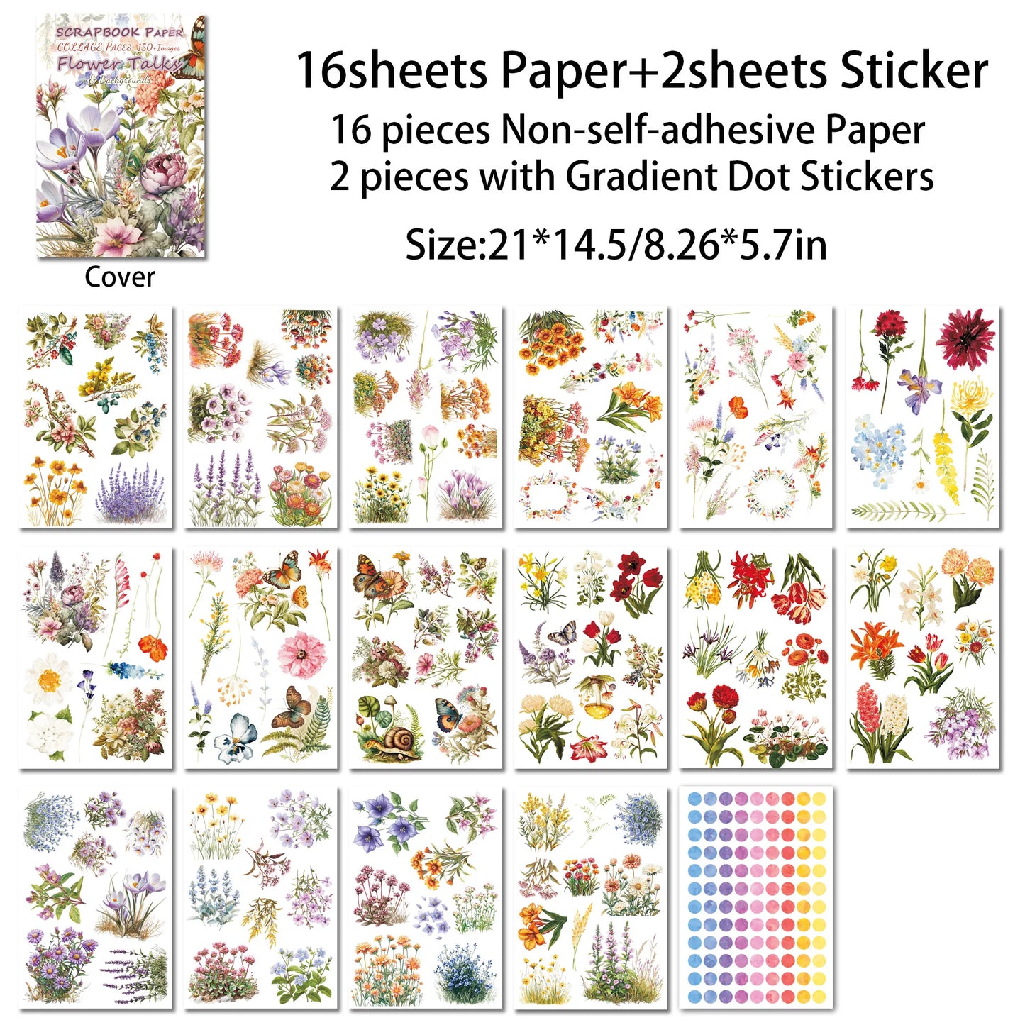 18-Sheet Mushroom Forest Cutout Book with 150+ Images for Crafts