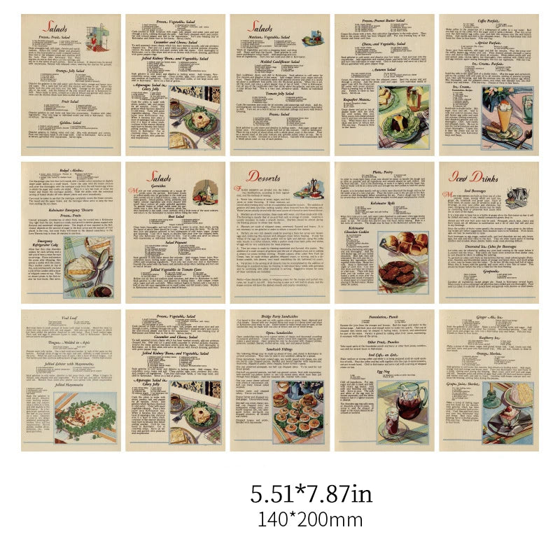 30-Piece Vintage Large Paper Set for Scrapbooking & DIY Projects